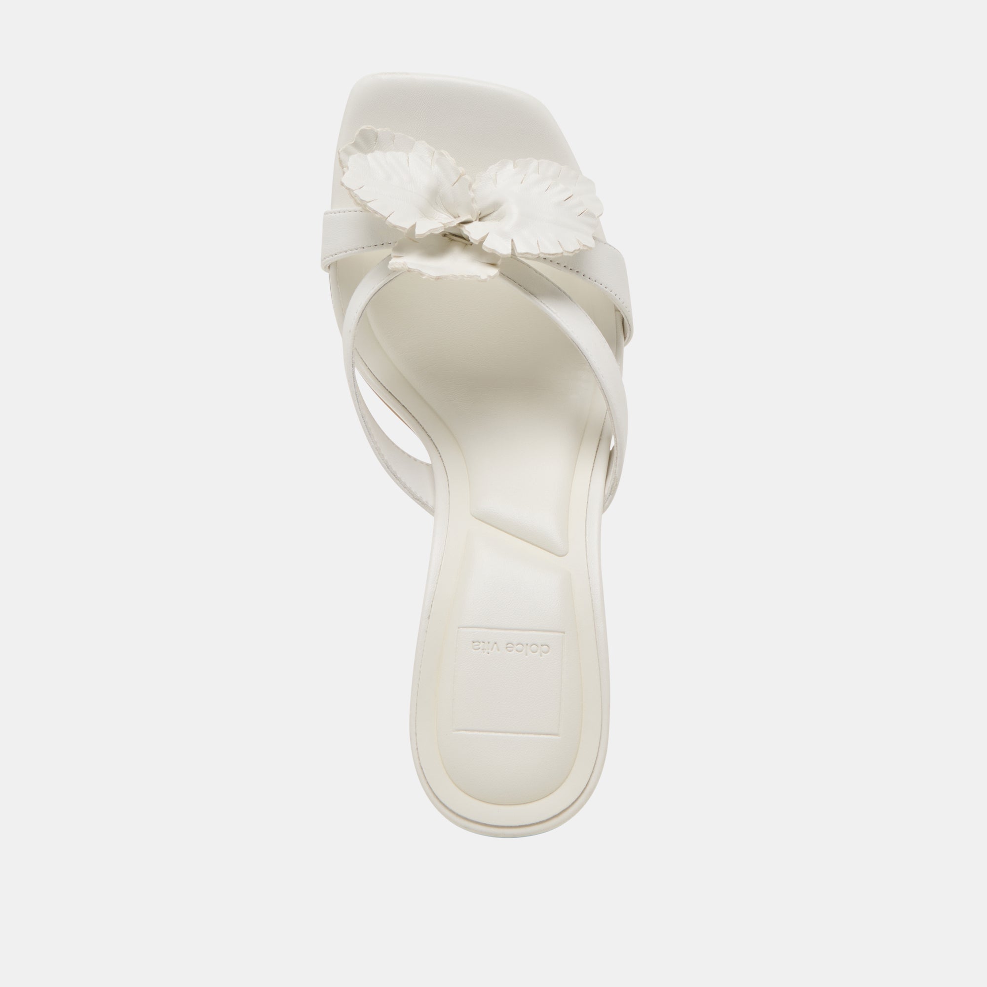 NIKIL HEELS WHITE LEATHER