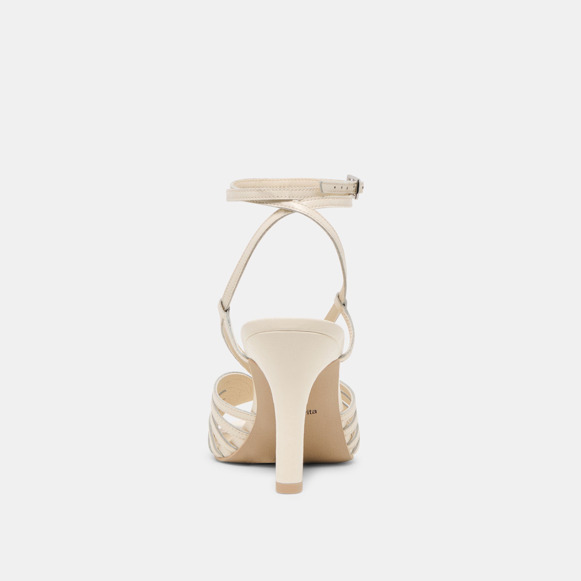 NIVANA HEELS OFF WHITE CRINKLE PATENT