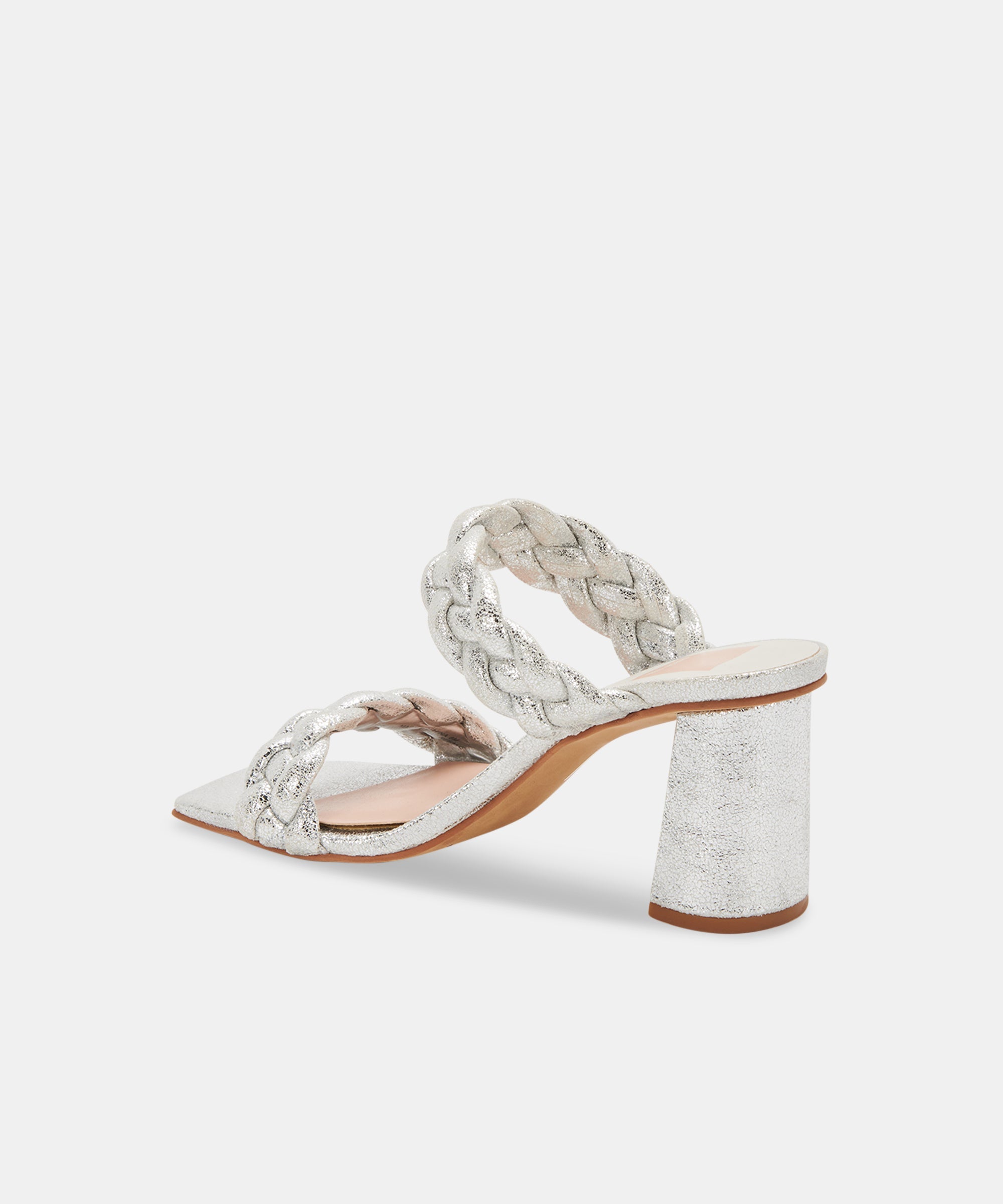 PAILY HEELS SILVER METALLIC STELLA SUEDE - re:vita