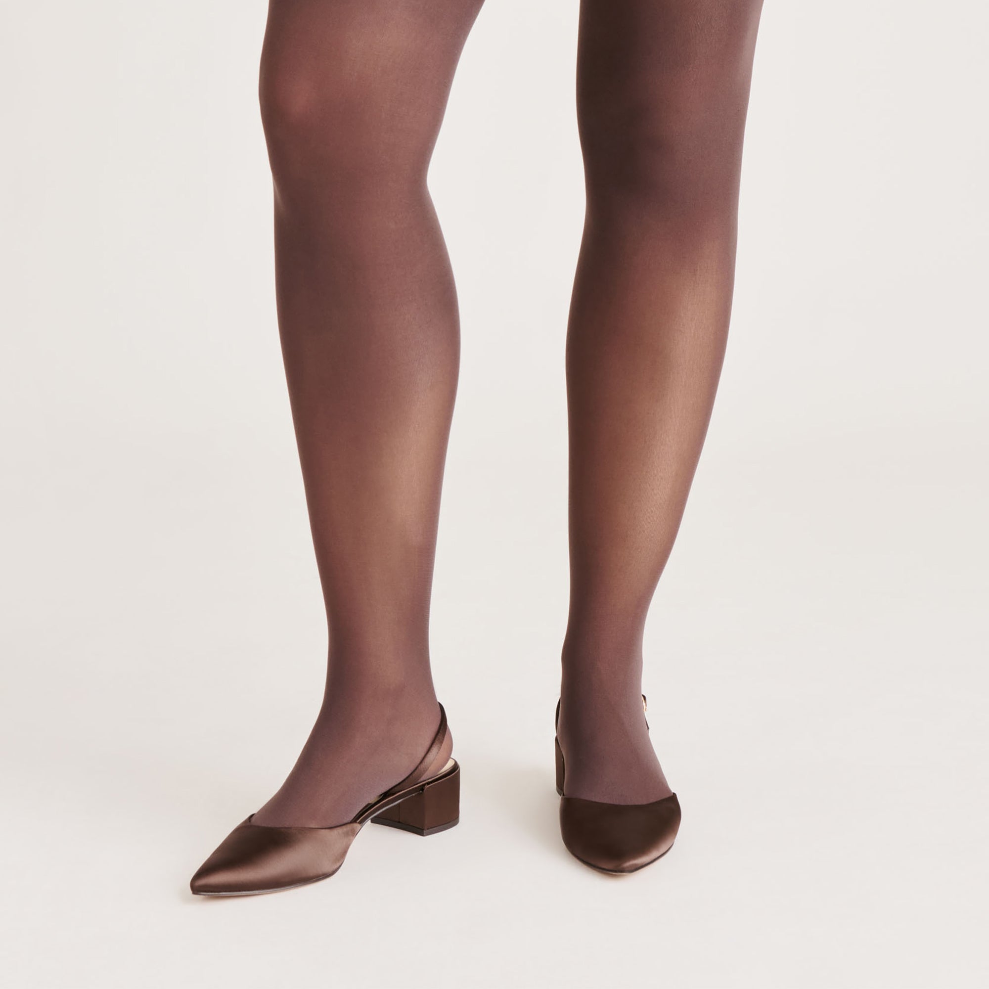 2 PACK SOLID TIGHTS ESPRESSO BLACK