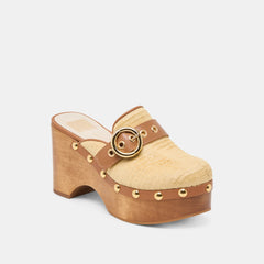 DEBRAH CLOGS LT NATURAL RAFFIA