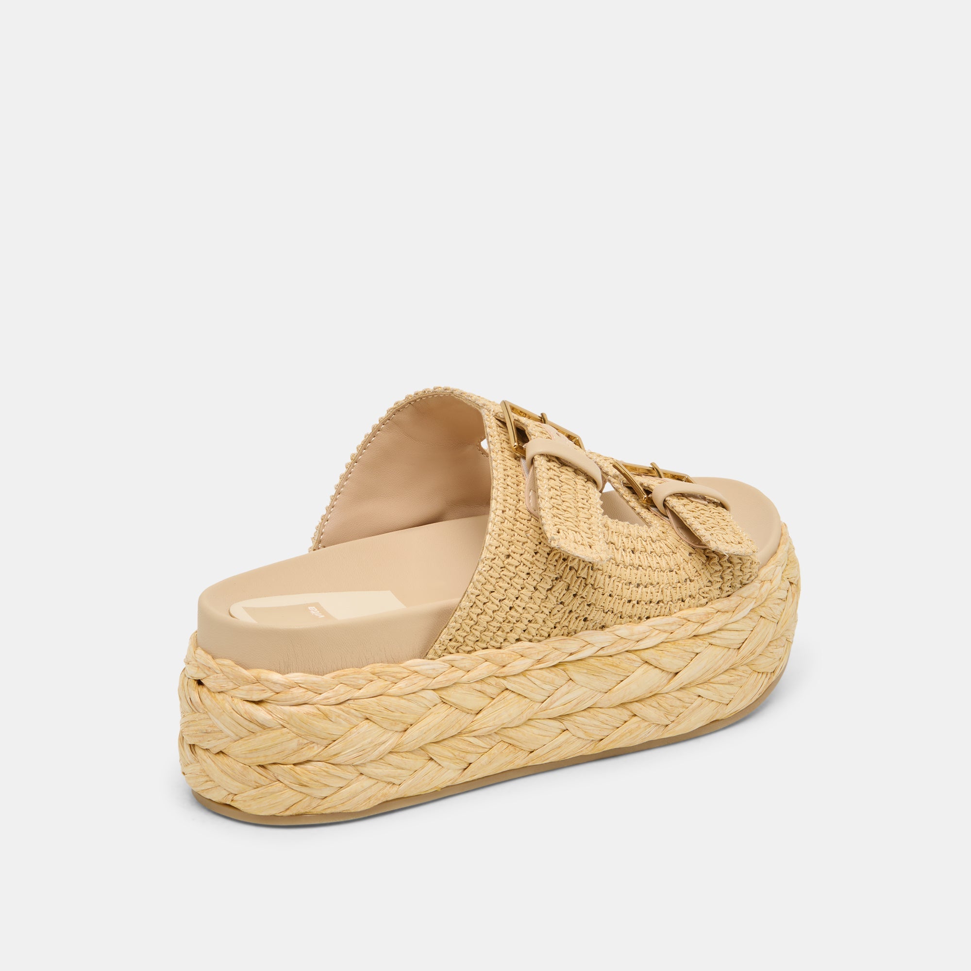 FALYN SANDALS LT NATURAL WOVEN RAFFIA
