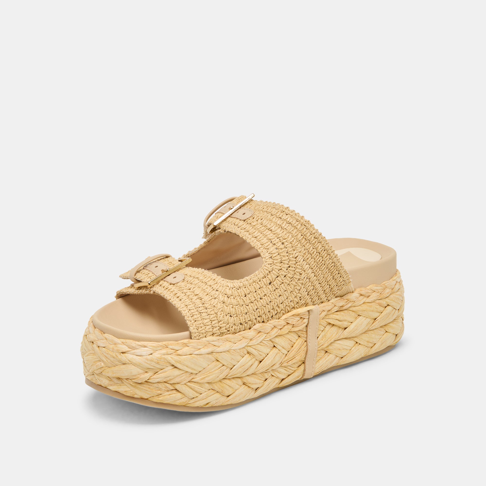FALYN SANDALS LT NATURAL WOVEN RAFFIA