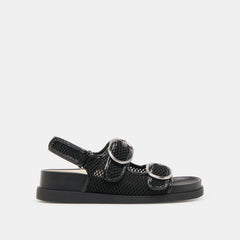 STARLA MESH SANDALS BLACK WOVEN MESH
