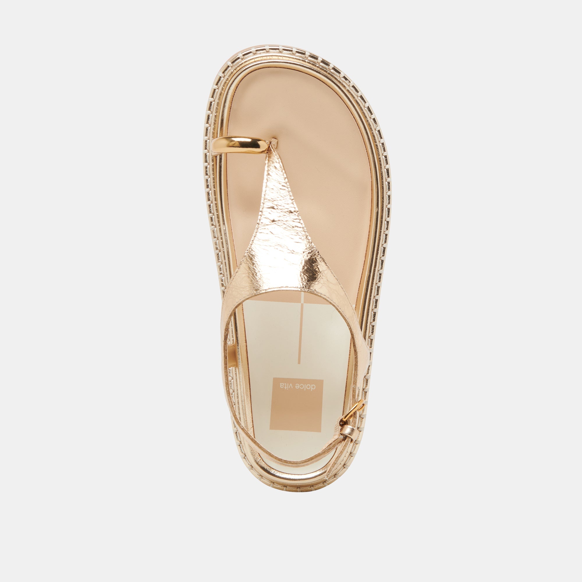 STEFAN SANDALS GOLD DISTRESSED LEATHER