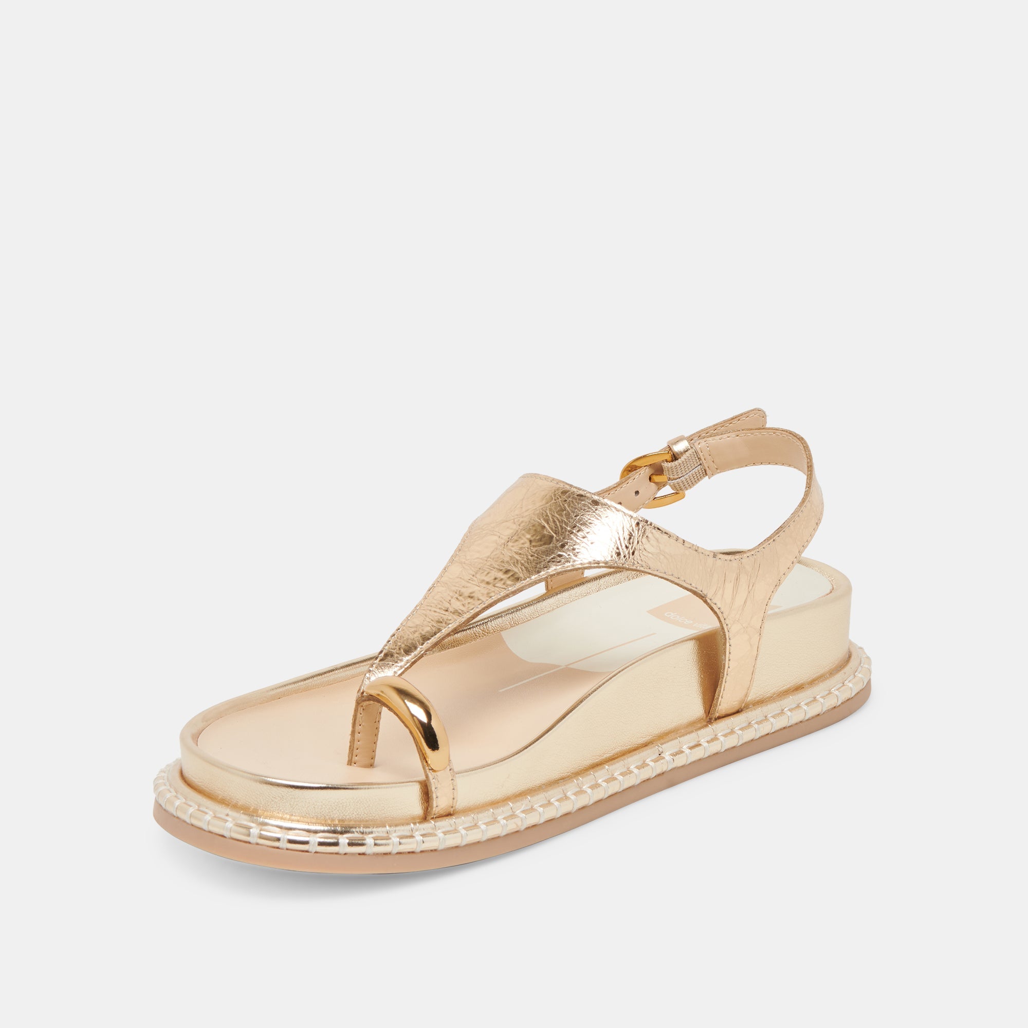 STEFAN SANDALS GOLD DISTRESSED LEATHER