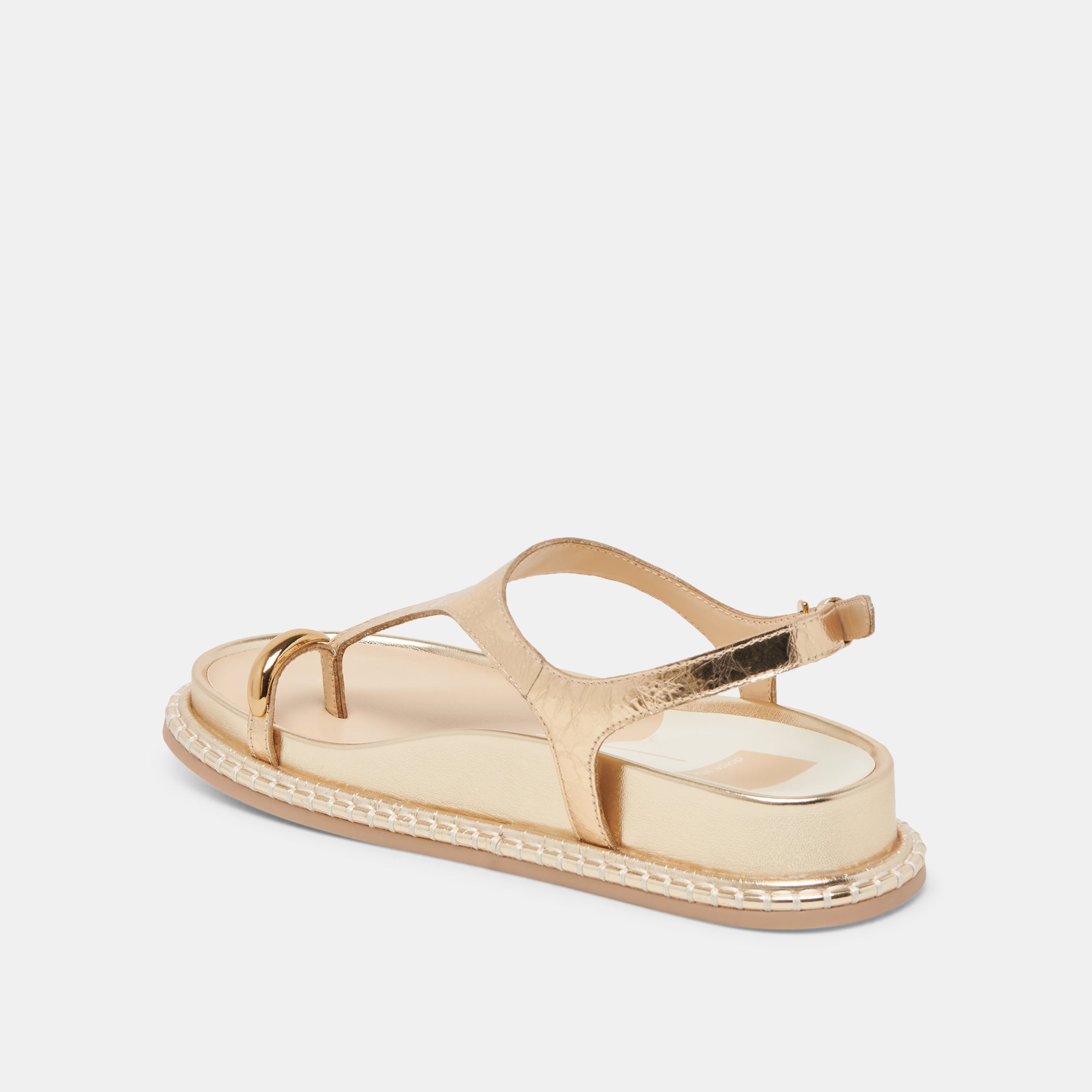 STEFAN SANDALS GOLD DISTRESSED LEATHER