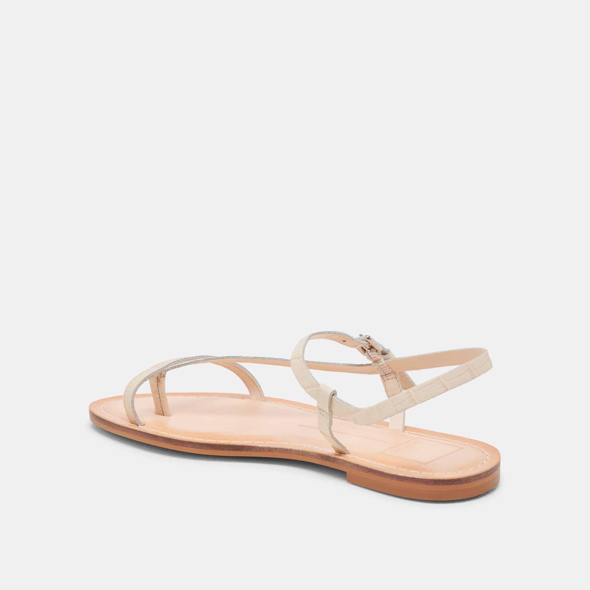WANDRE SANDALS BONE EMBOSSED LEATHER