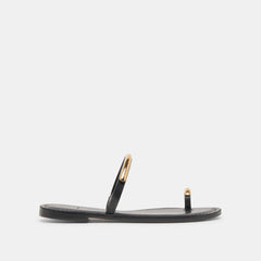 WINK WIDE SANDALS BLACK LEATHER