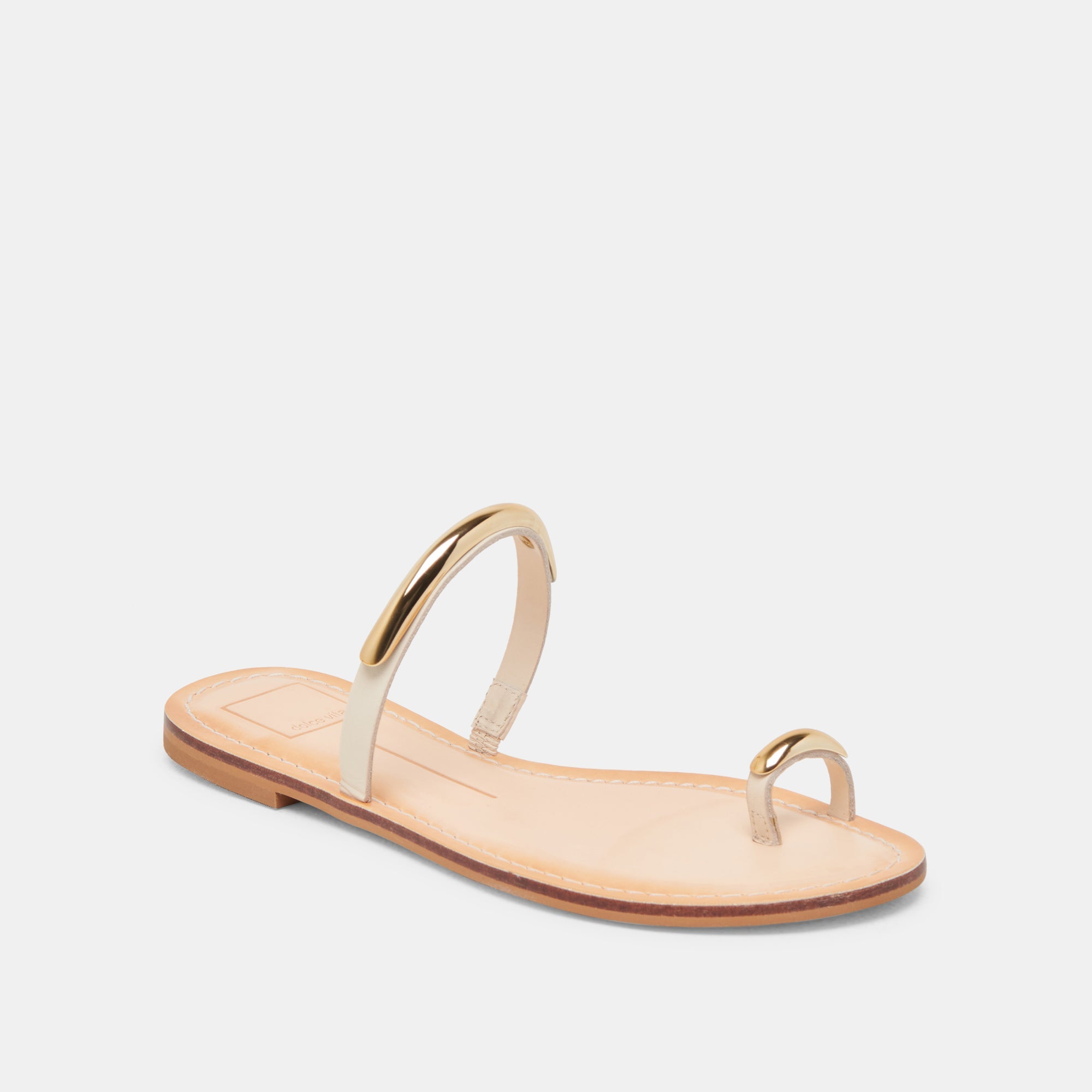 WINK WIDE SANDALS BONE LEATHER