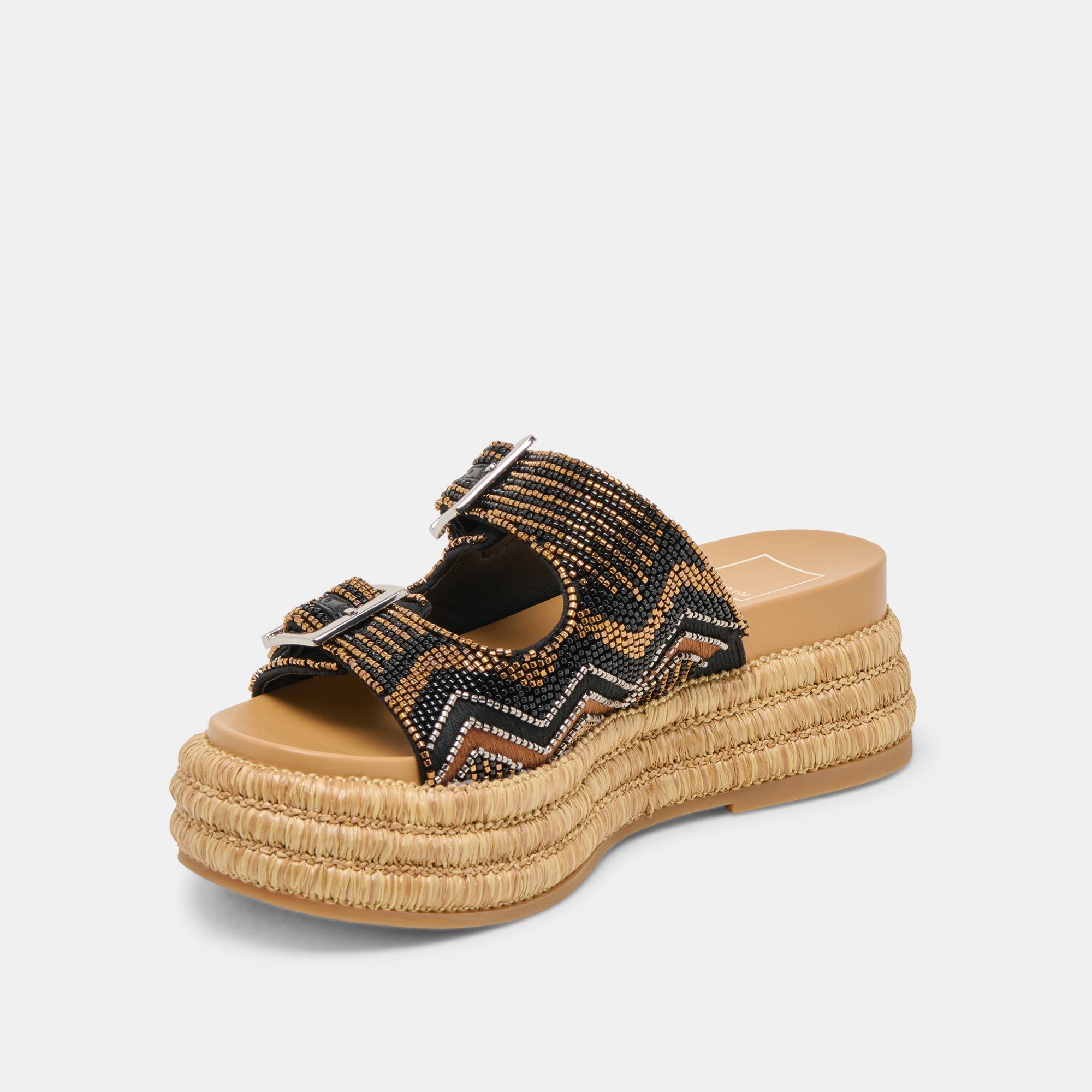 WIXIE SANDALS BLACK MULTI BEADS