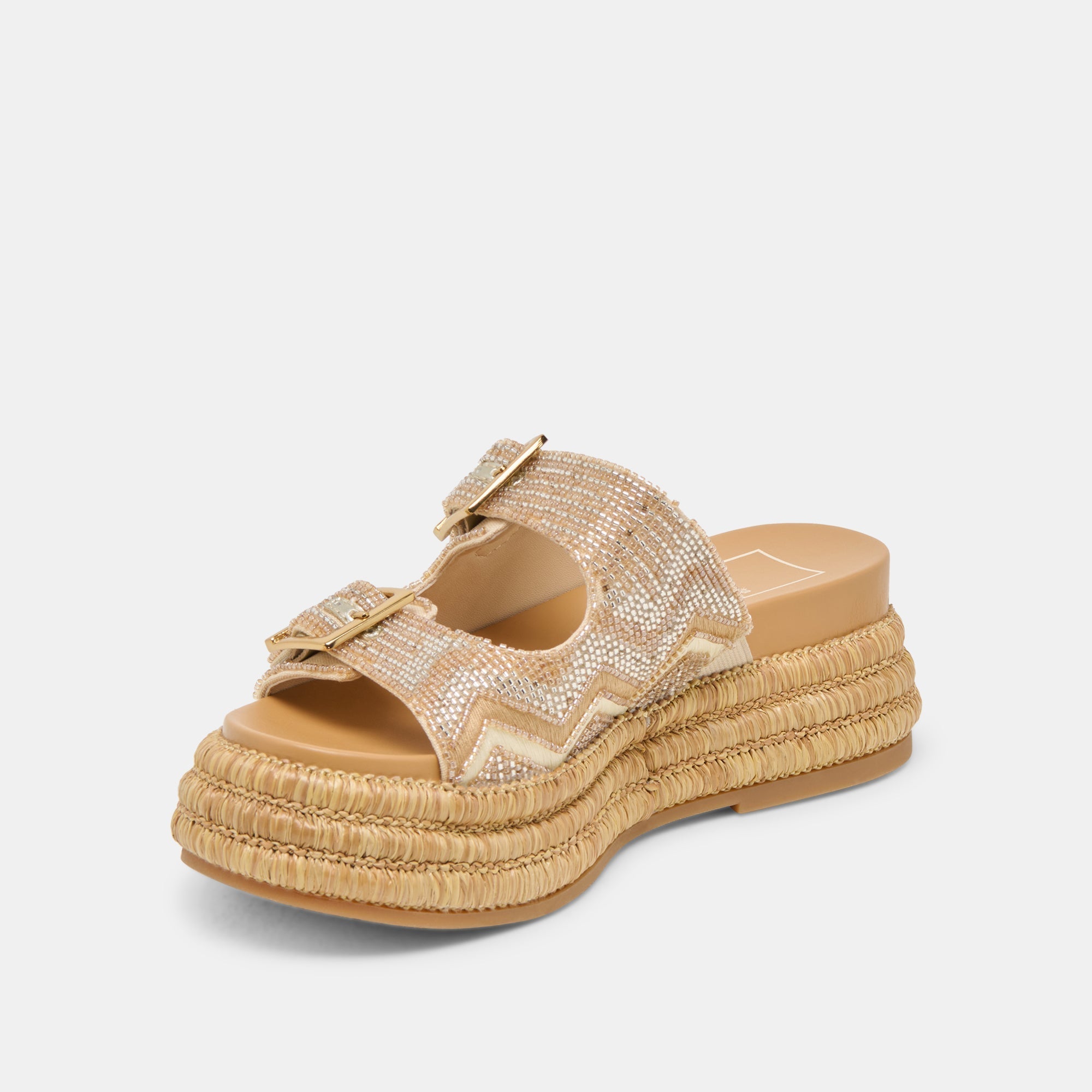 WIXIE SANDALS GOLD MULTI BEADS - re:vita