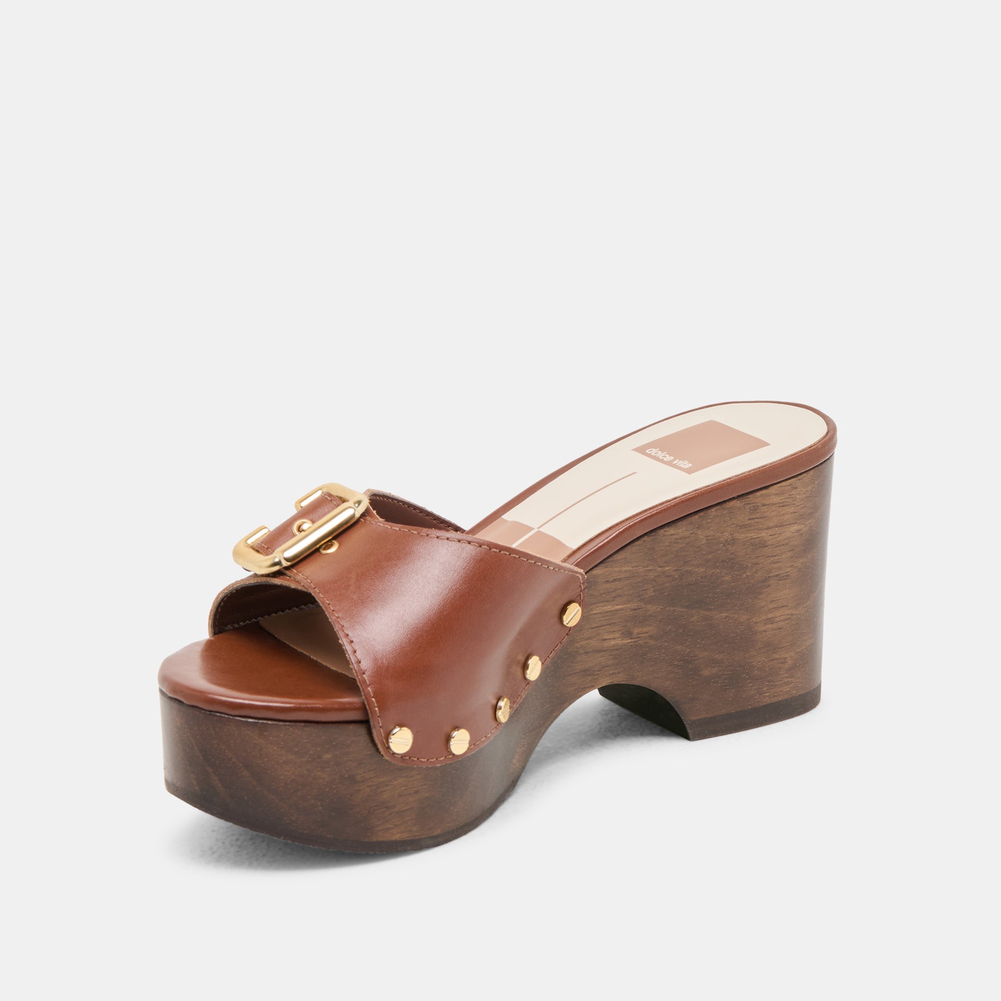 YALAH HEELS BROWN LEATHER