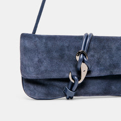 ALICE SHOULDER BAG NAVY SUEDE