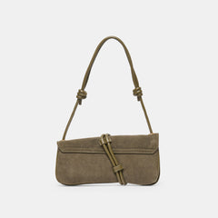 ALICE SHOULDER BAG OLIVE SUEDE