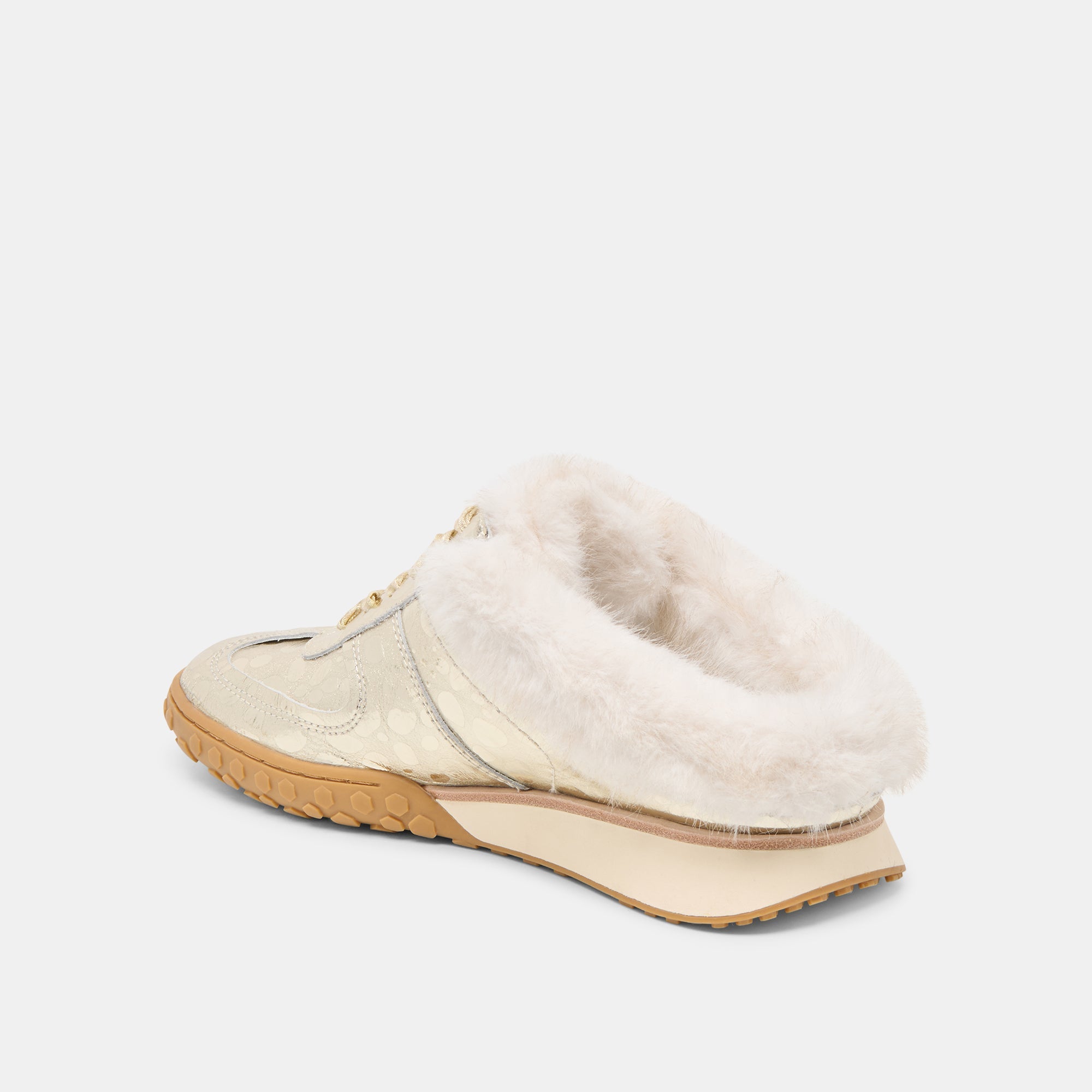 IZZEY PLUSH SNEAKERS PLATINUM LEATHER