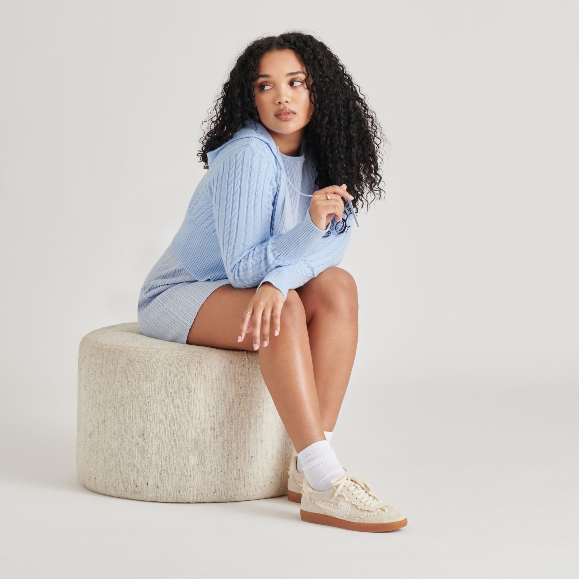 NOTICE LACE SNEAKERS IVORY SUEDE - re:vita