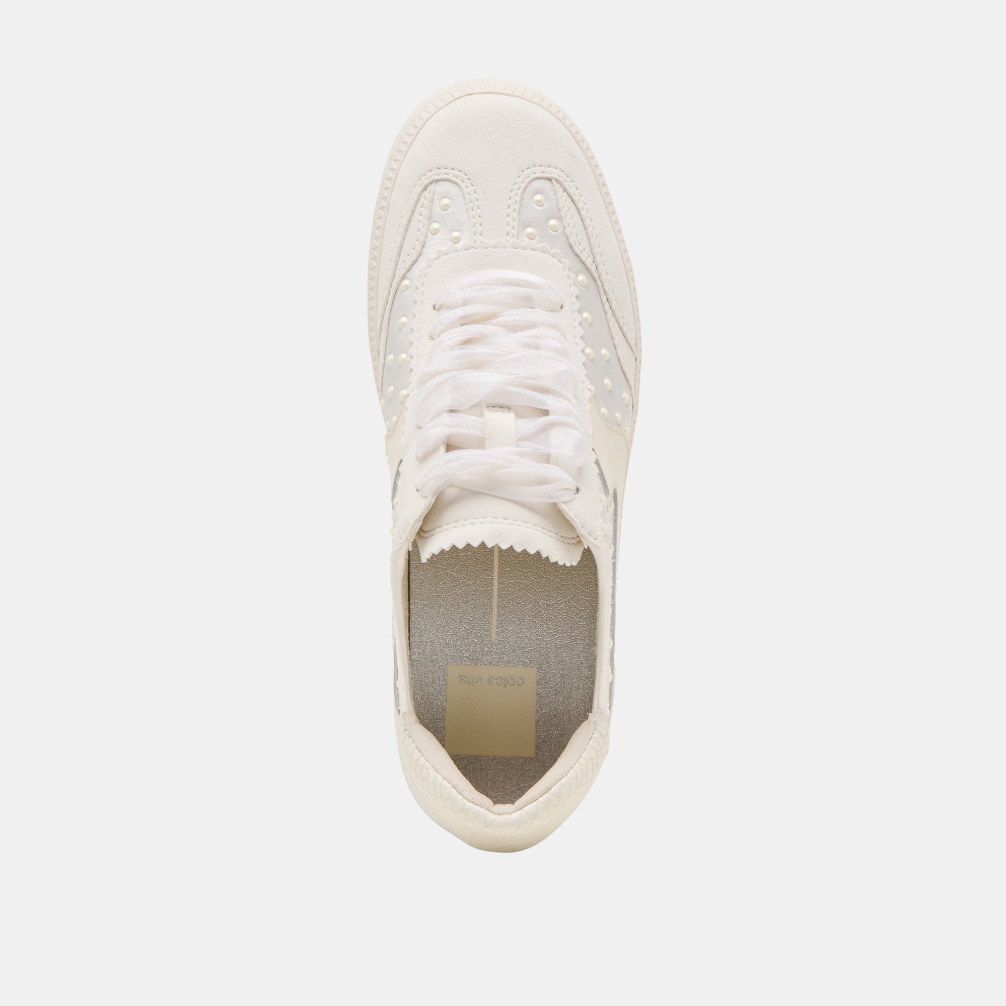 NOTICE PEARL SNEAKERS OFF WHITE SATIN