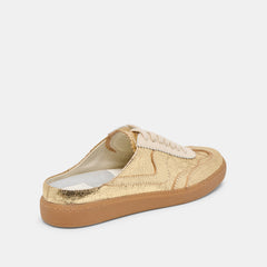NOTICE SLIDE SNEAKERS GOLD DISTRESSED LEATHER