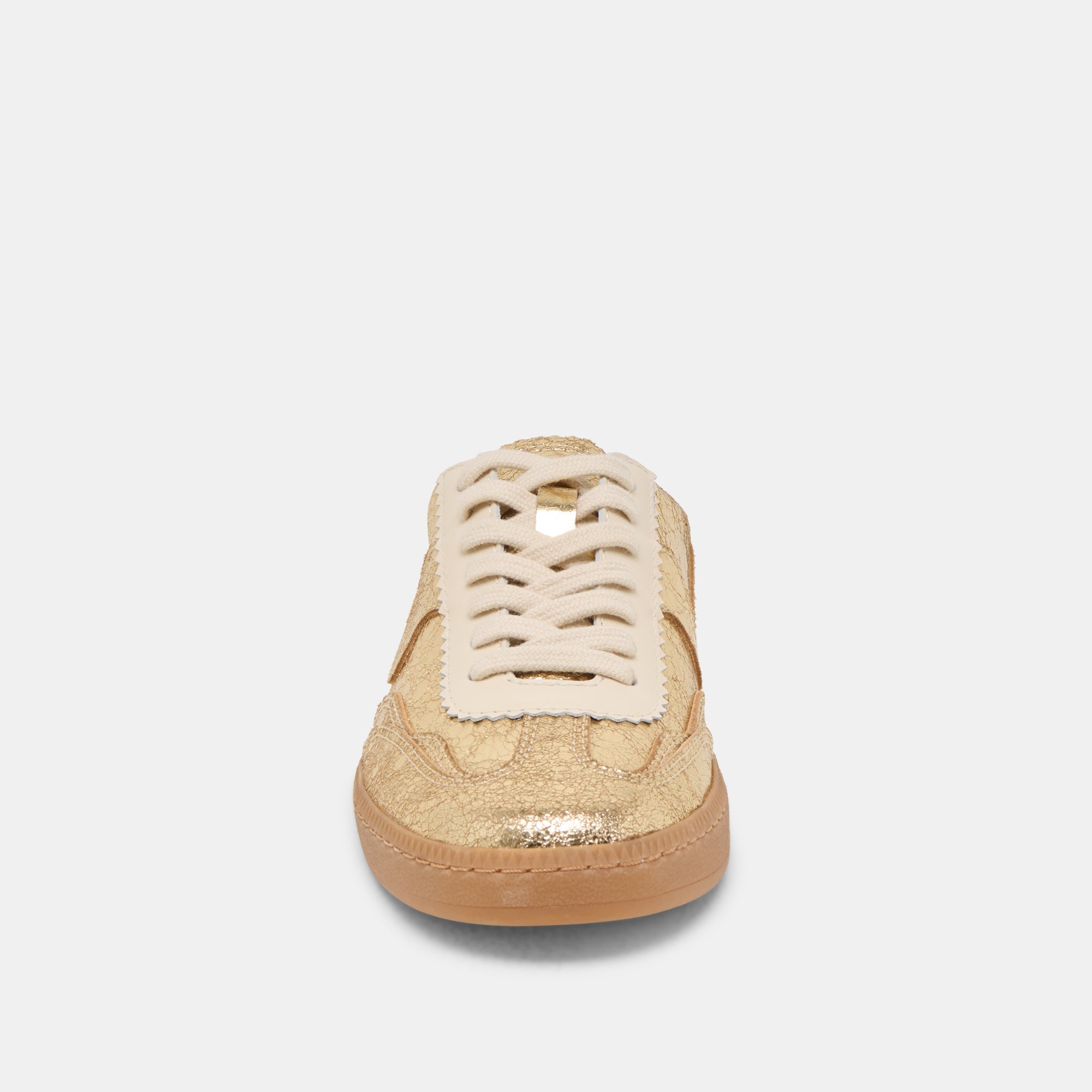 NOTICE SLIDE SNEAKERS GOLD DISTRESSED LEATHER