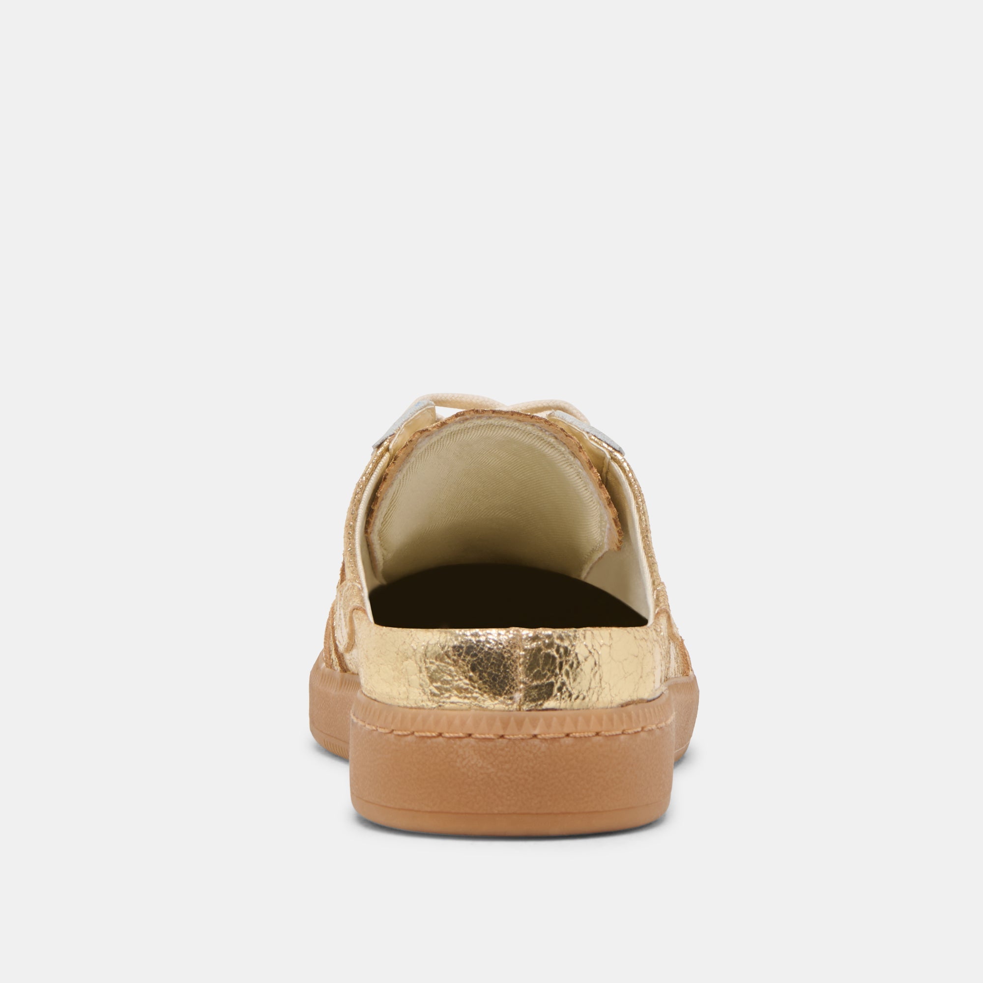 NOTICE SLIDE SNEAKERS GOLD DISTRESSED LEATHER