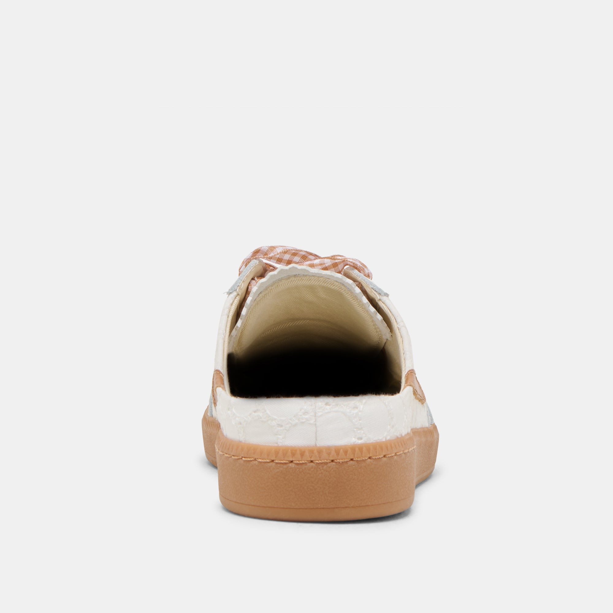 NOTICE SLIDE SNEAKERS WHITE PINK EYELET