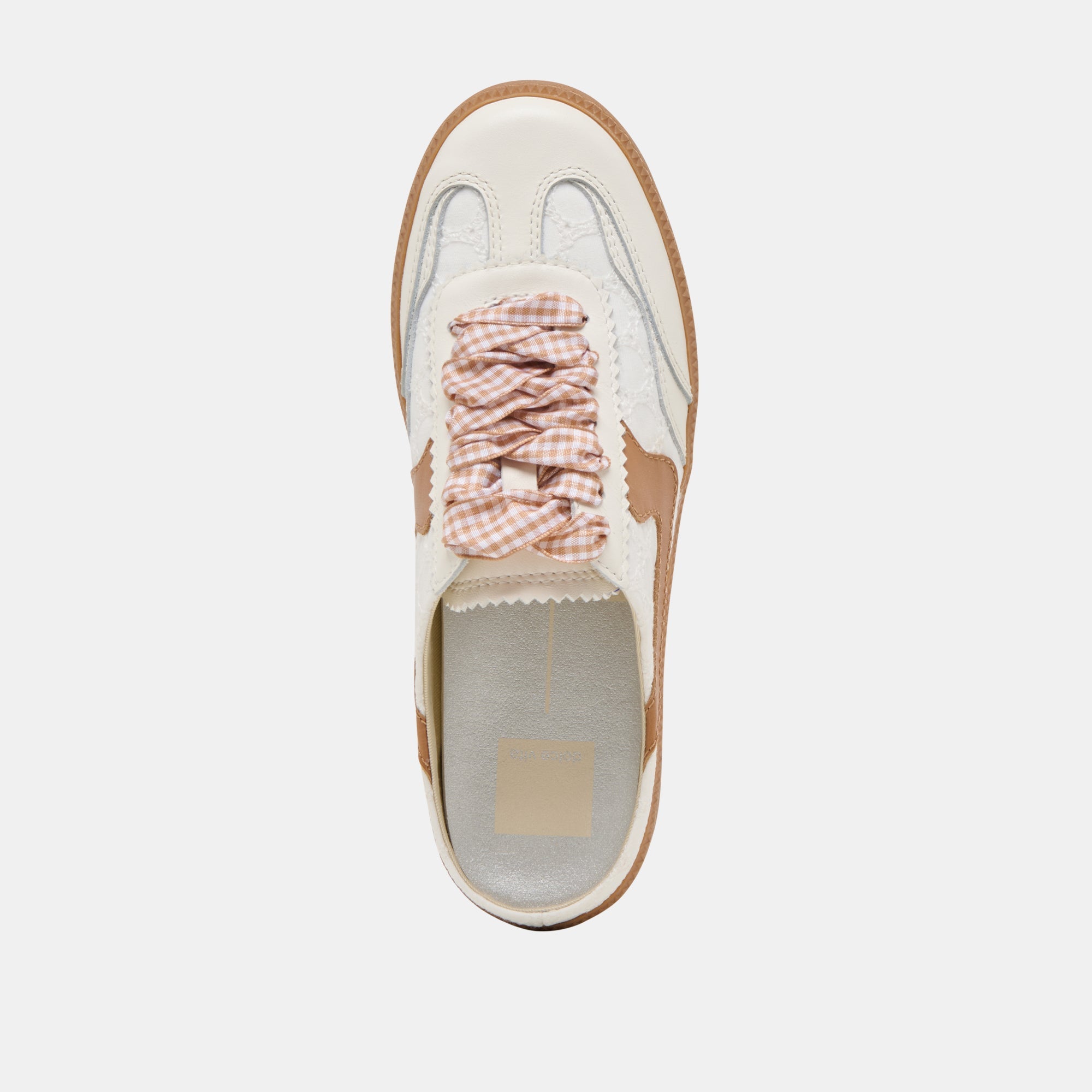 NOTICE SLIDE SNEAKERS WHITE PINK EYELET