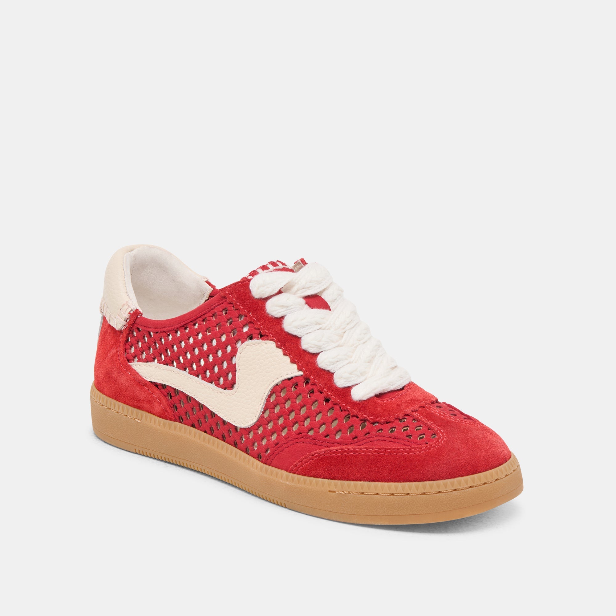 NOTICE SNEAKERS CHERRY PERFORATED NUBUCK