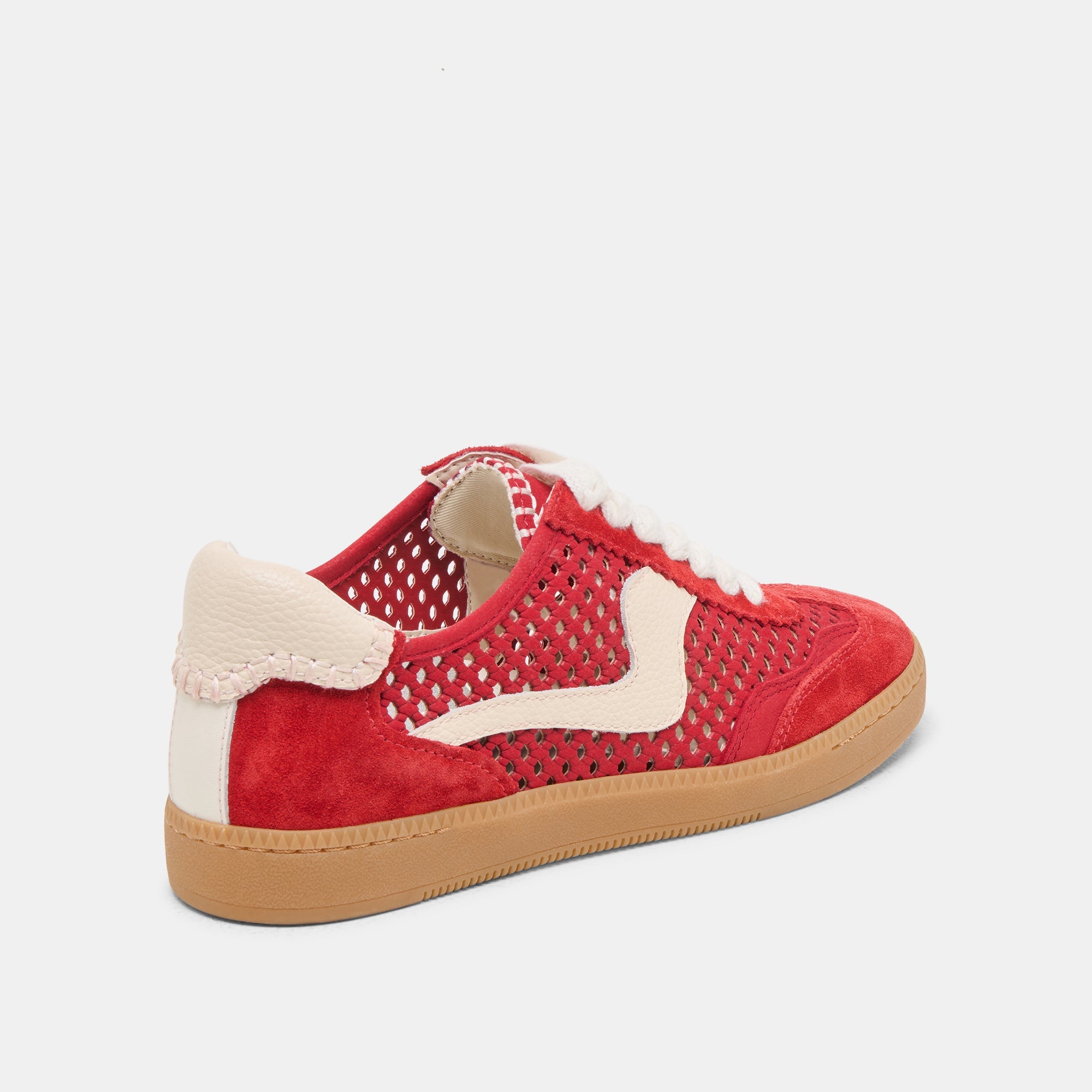 NOTICE SNEAKERS CHERRY PERFORATED NUBUCK