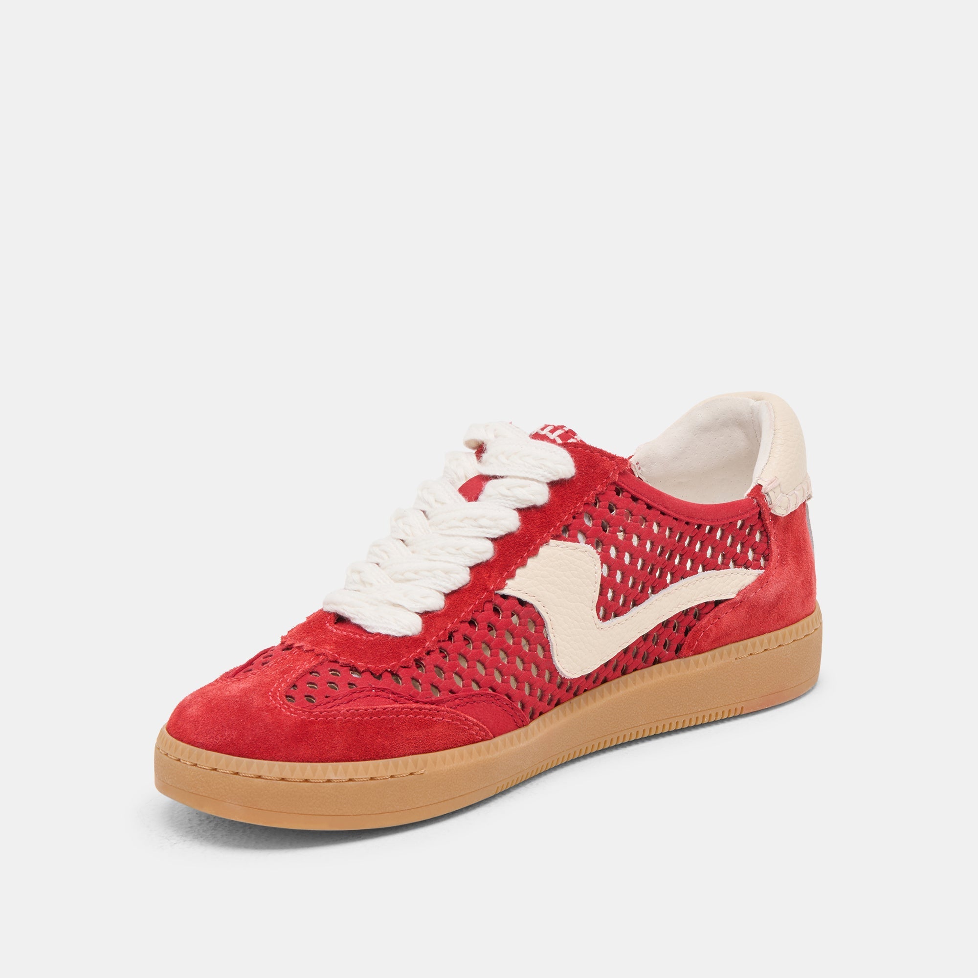 NOTICE SNEAKERS CHERRY PERFORATED NUBUCK