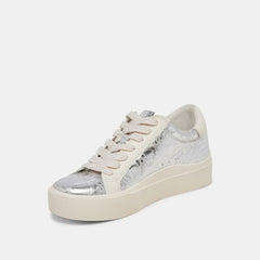 ZAYN 360 SNEAKERS SILVER DISTRESSED LEATHER - re:vita