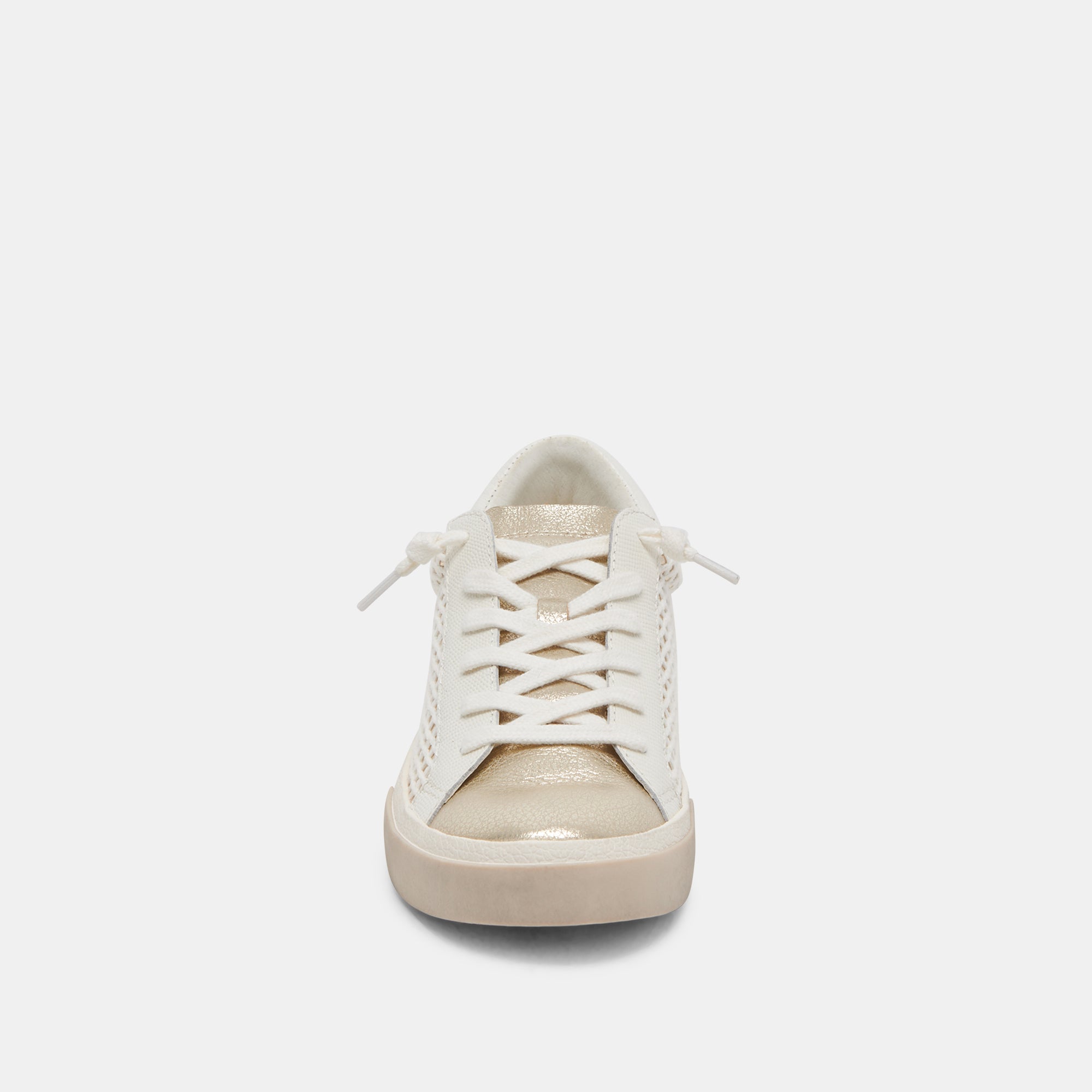 ZINA SNEAKERS BONE GOLD WOVEN - re:vita