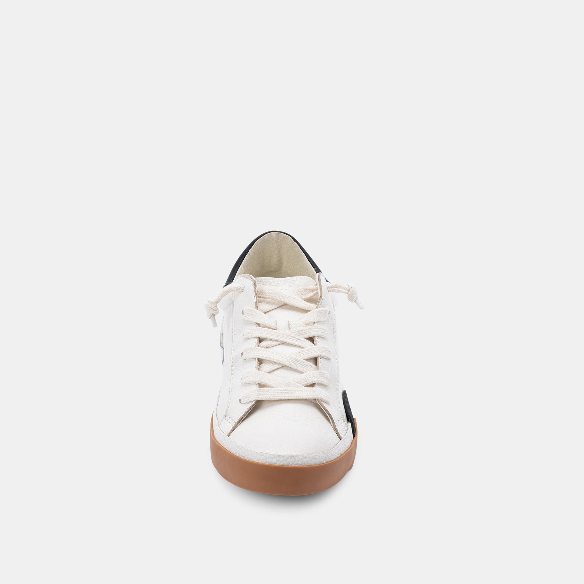 ZINA SNEAKERS WHITE BLACK LEATHER - re:vita