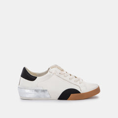 ZINA SNEAKERS WHITE BLACK LEATHER - re:vita