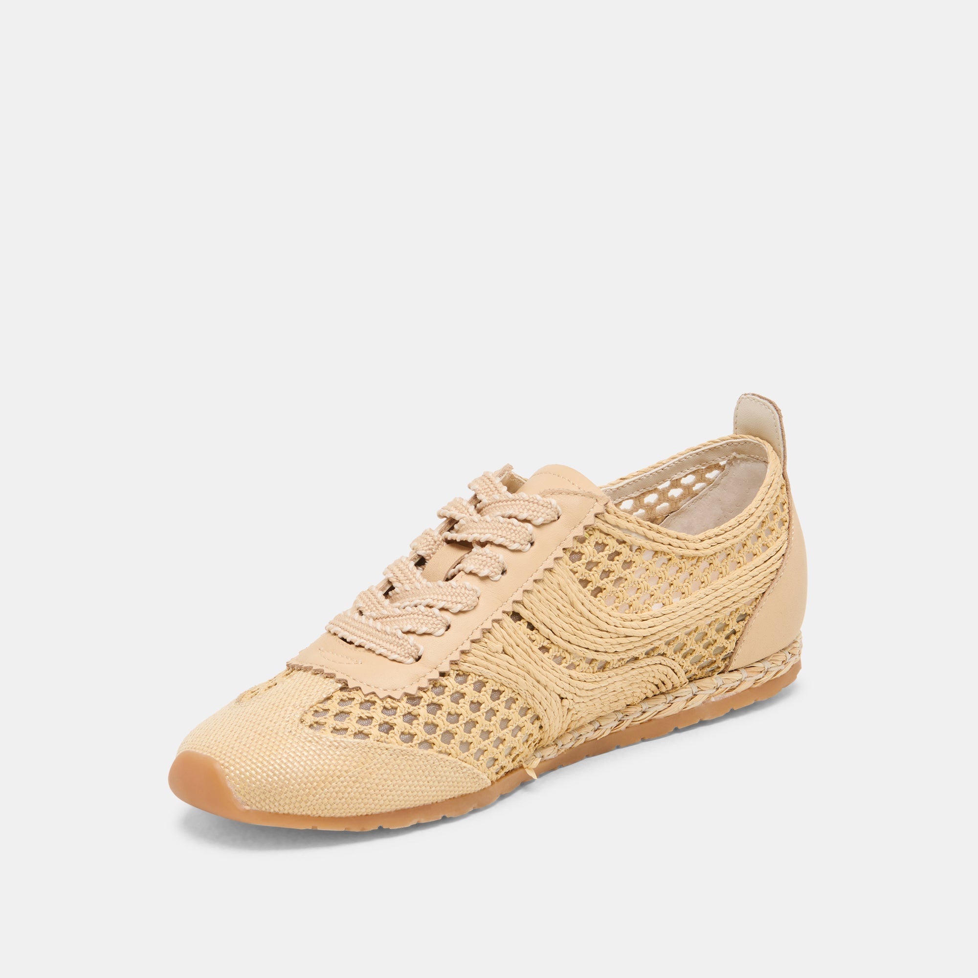 DREAM SNEAKERS LT NATURAL WOVEN RAFFIA