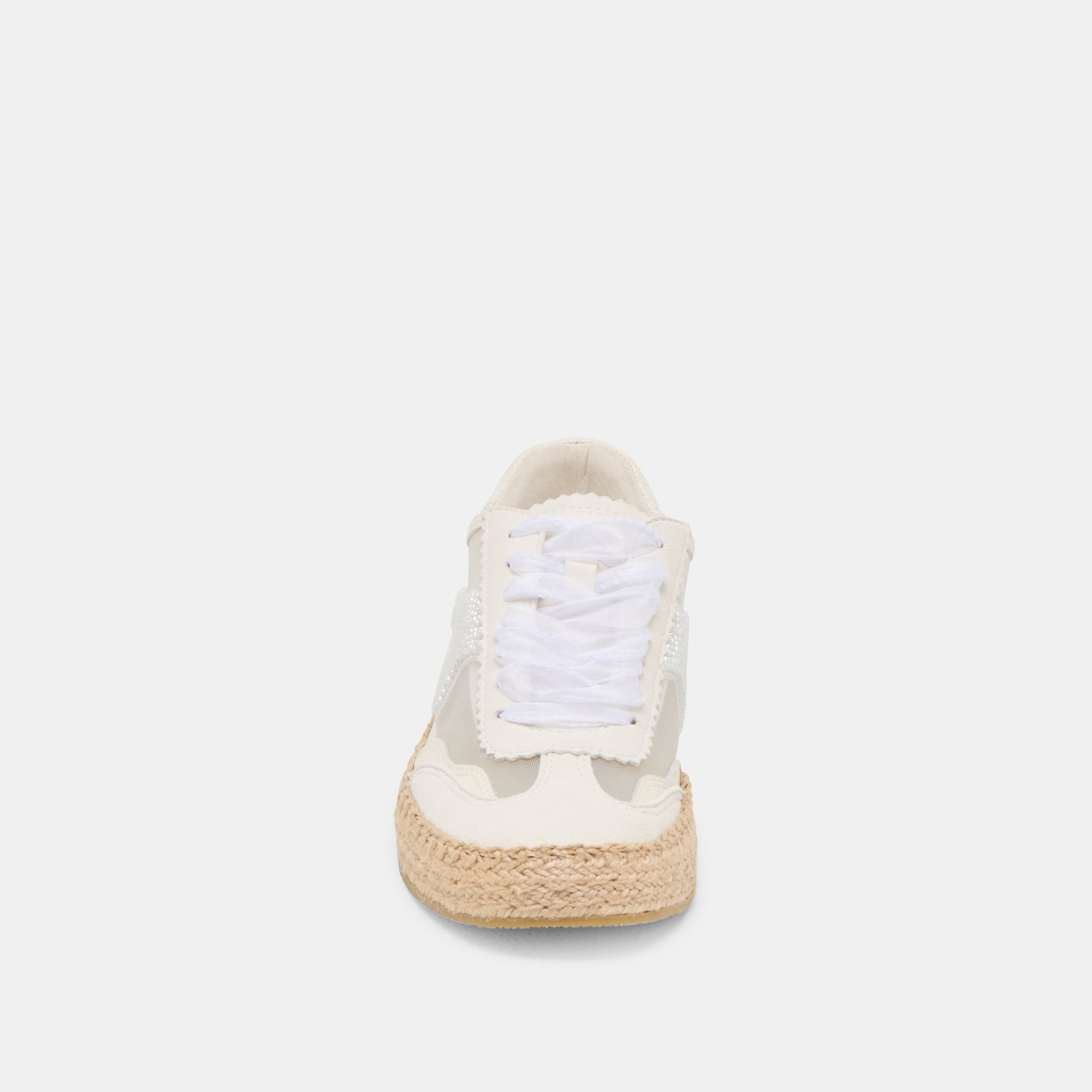 NOTICE ESPADRILLE BEAD SNEAKERS WHITE MESH