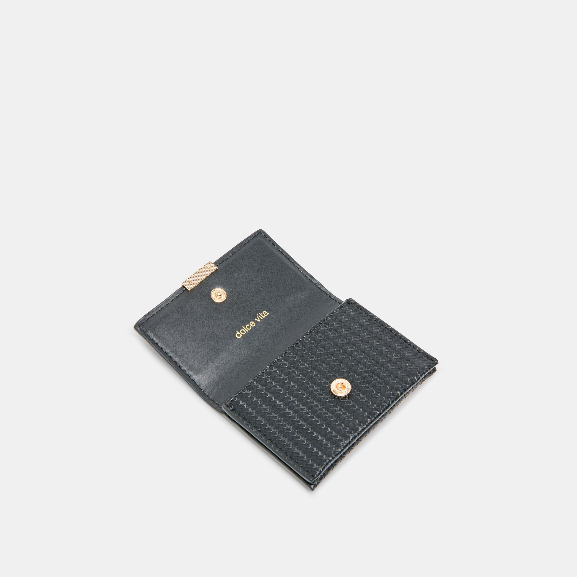 MINI-ME WALLET BLACK WOVEN STELLA