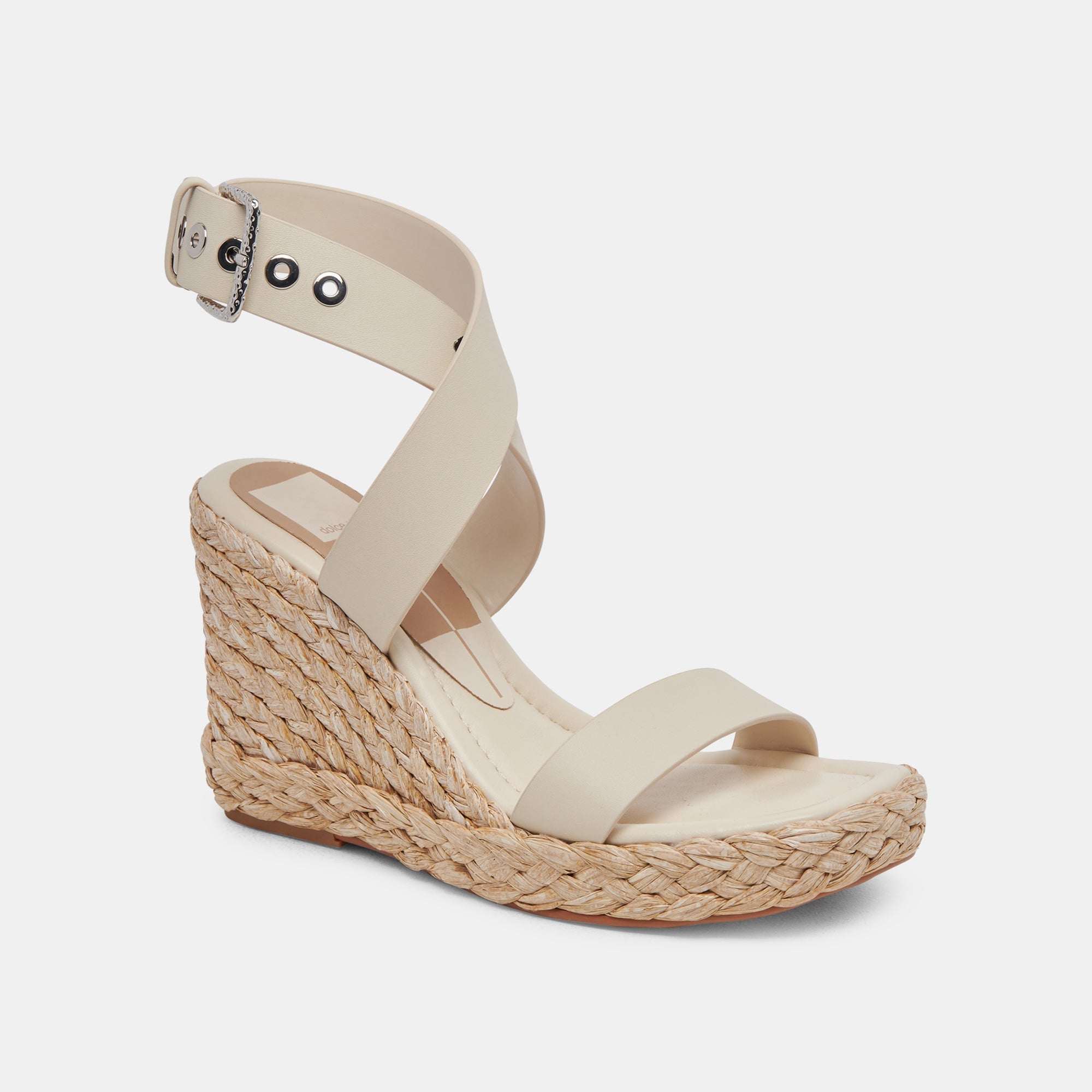ALDONA WEDGES IVORY LEATHER - re:vita