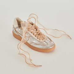 CURLY ORGANZA LACE TAN