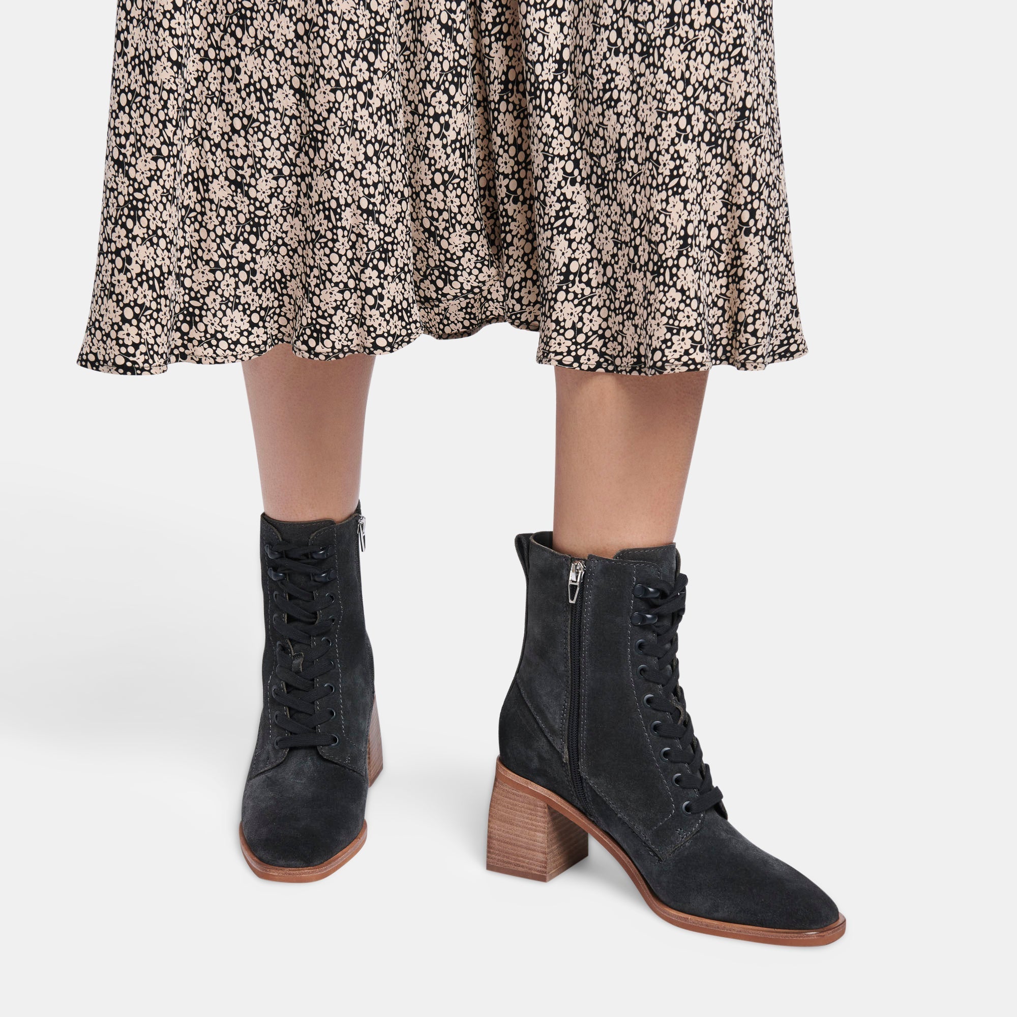 IDEN BOOTIES ANTHRACITE SUEDE - re:vita