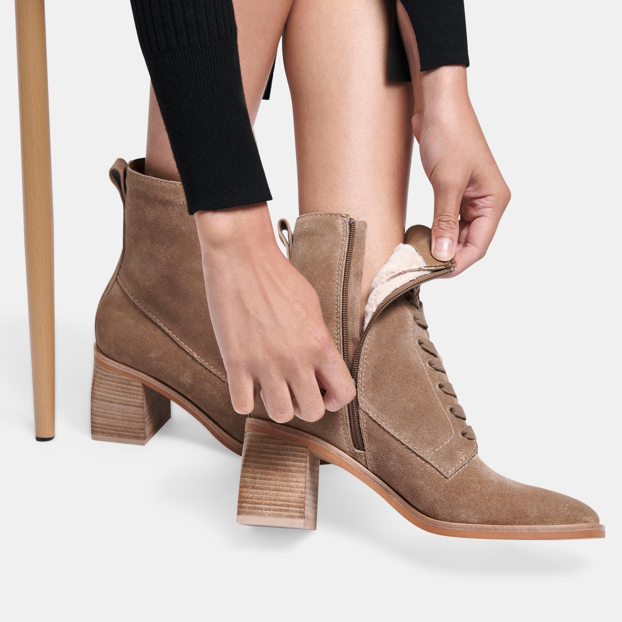 IDEN BOOTIES TRUFFLE SUEDE