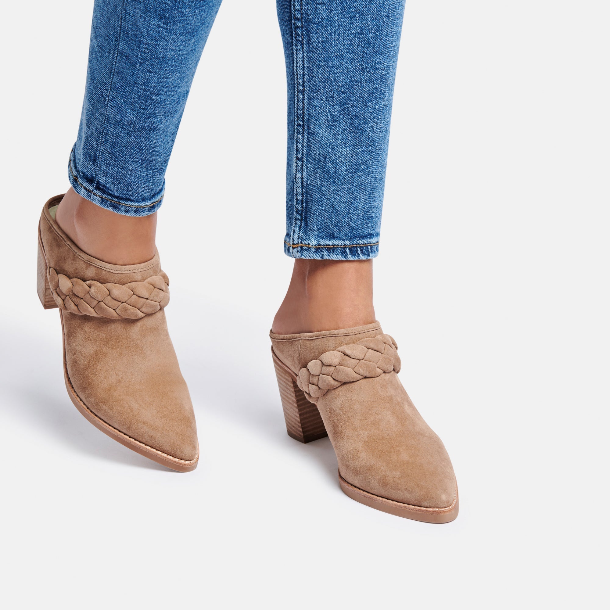 SERLA MULES TRUFFLE SUEDE - re:vita