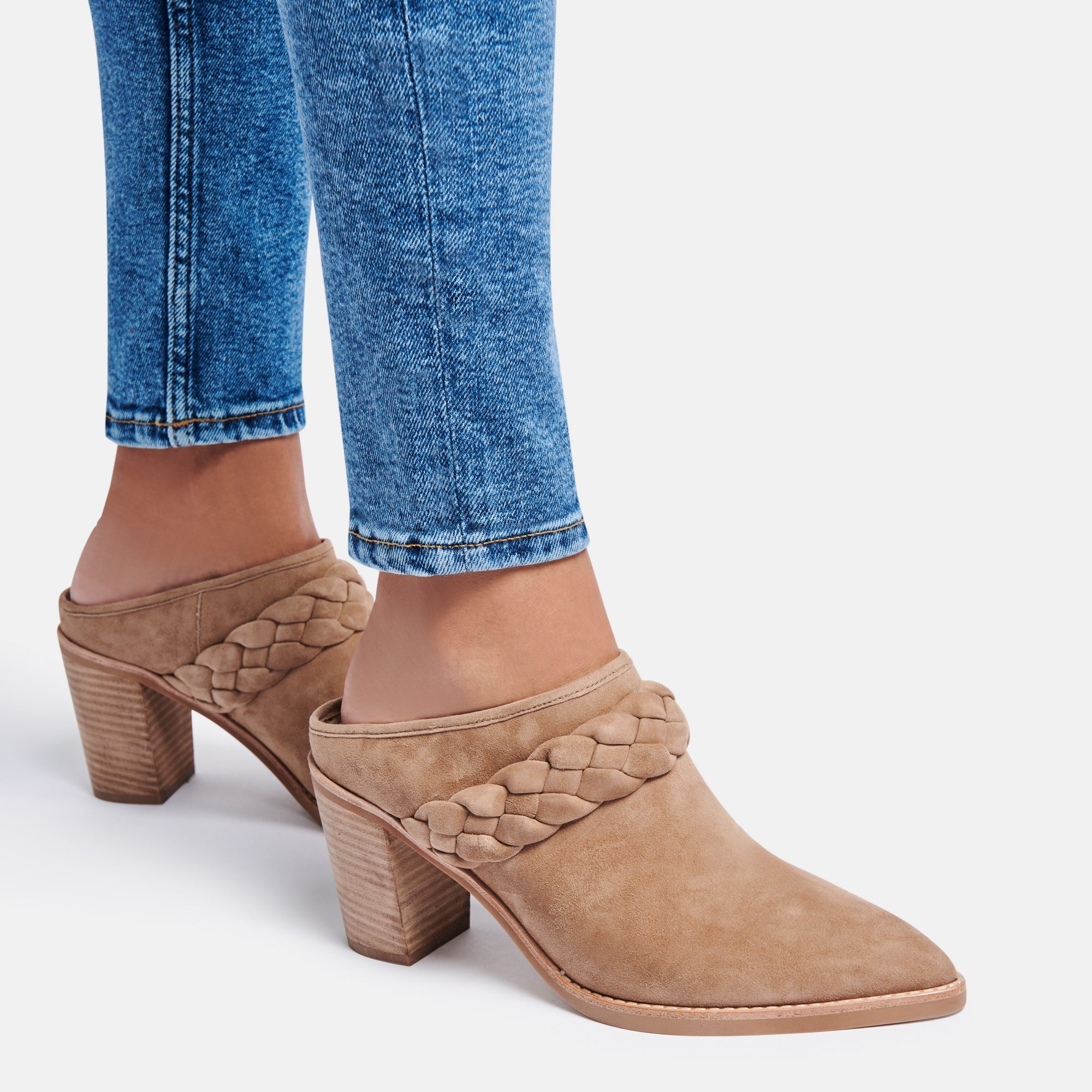 SERLA MULES TRUFFLE SUEDE - re:vita