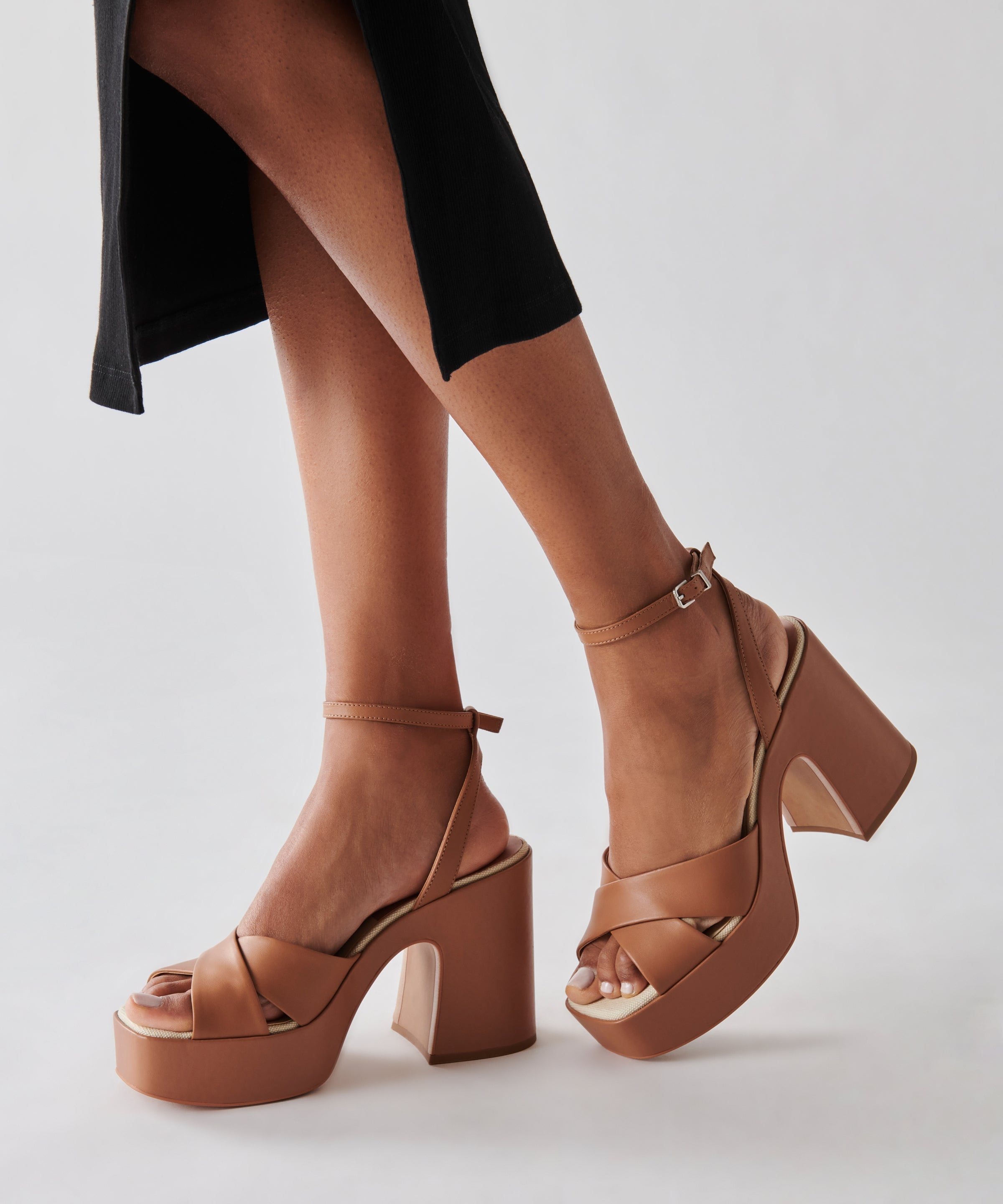 WESSI HEELS CARAMEL LEATHER - re:vita
