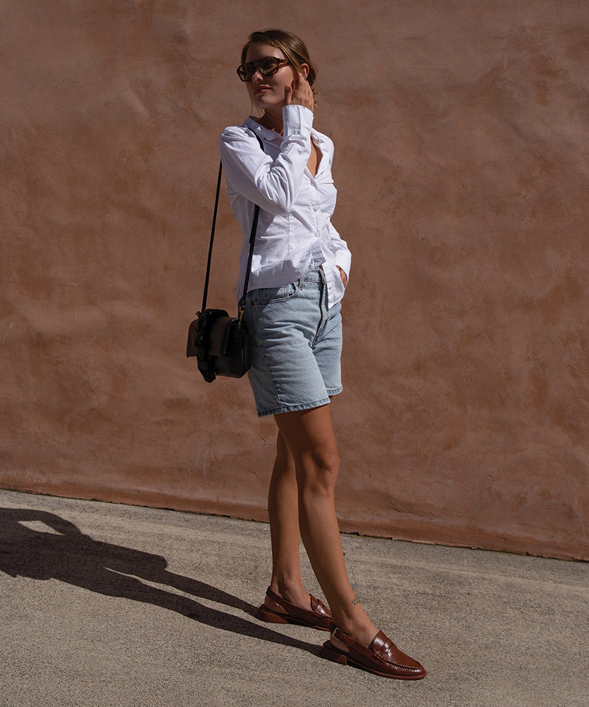 HARDI LOAFERS BROWN CRINKLE PATENT - re:vita