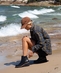 HUEY H2O BOOTS BLACK LEATHER - re:vita